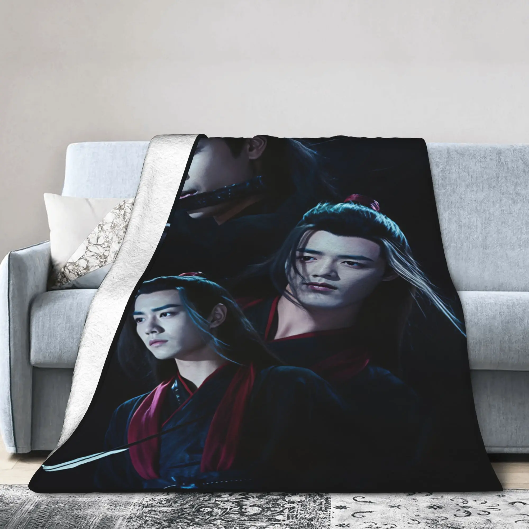 WangXian Bunny Mo Dao Zu Shi The Untamed Blanket Warm Soft Plush Bedding Throws For Chair Travel Flannel Bedspread Bed Cover