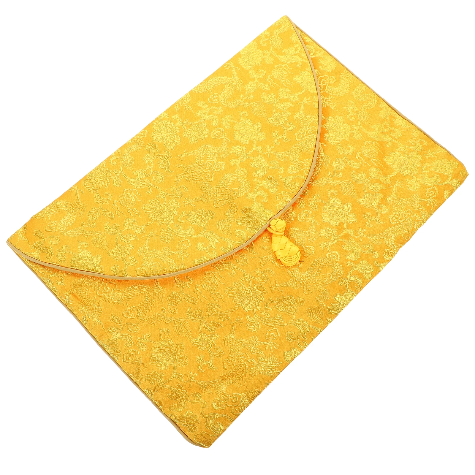 Embroidery Bag Scripture Packaging Gift Pouch Embroidered Small Yellow Cloth Jewelry Bags