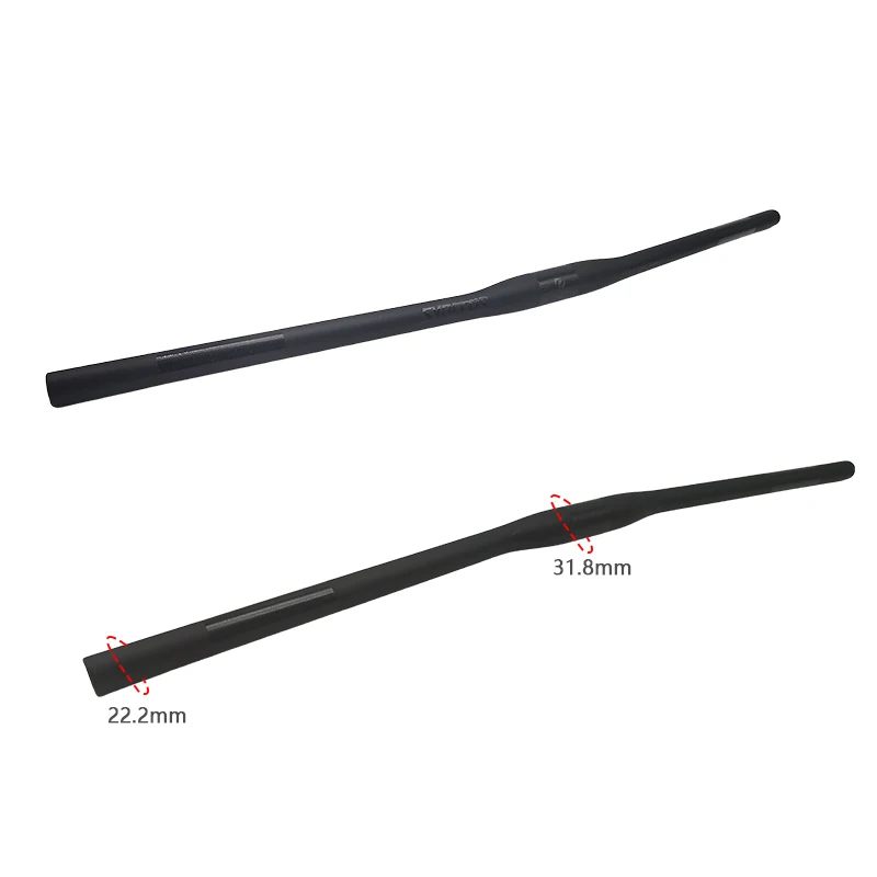 Mattschwarzer Carbonfaser-Mountainbike-Lenker MTB-Lenker Fahrradteile 31,8mm Rise/Flacher Lenker 600mm - 780mm – Detail 6