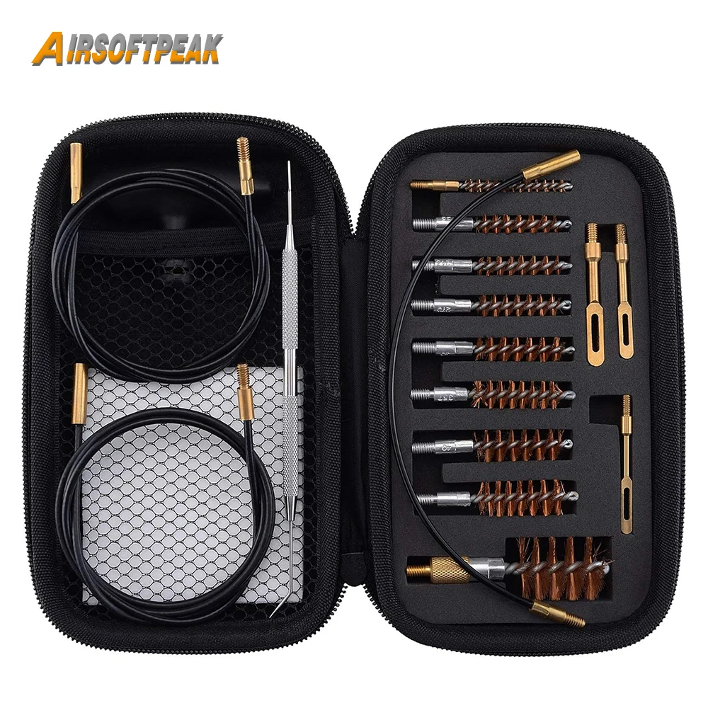 

Gun Cleaning Kit .17 .22/.223/5.56MM/9MM/.40/.45/12GA Multi-Caliber Weapon Cleaning Tools Gun Bore Brushes for Hunting Rifle