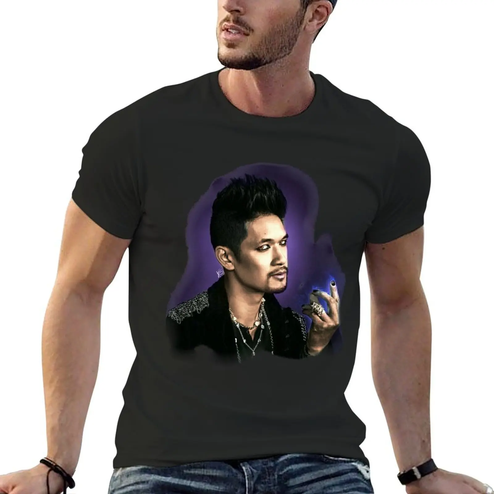 Shadowhunters - Magnus Bane -recoloring T-Shirt shirts graphic tees sports fans Men's t shirts