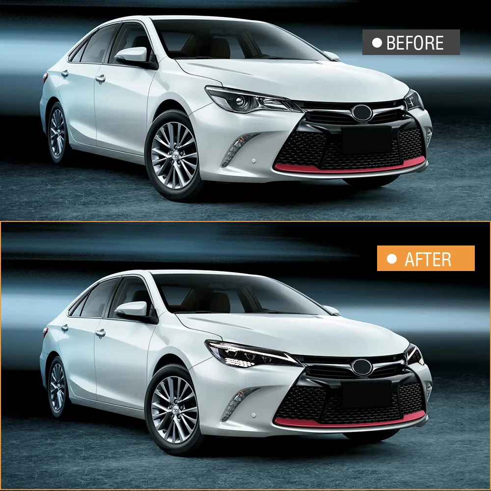 TT-ABC Triple Beam LED Headlamps for 2015-2017  Camry 7th Gen LE SE Projector Front Lamps Assembly