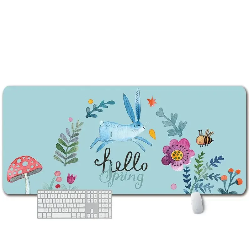 Tappetino per Mouse grande Comtuper tappetino da scrivania Large XL Mousepad Kawaii Gaming Accessoroes Laptop Gamer Keyboard MacBook Waterproof Maus Mat