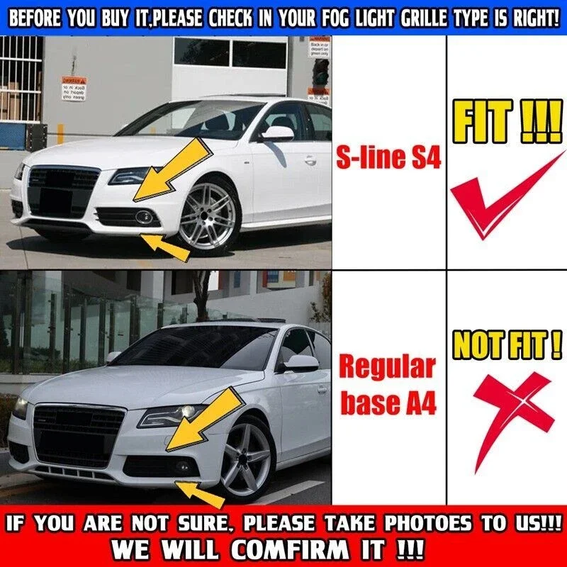 

Крышка передней противотуманной фары для Audi A4 B8 S-Line S4 2008 2009 2010 2011 2012 2013, сотовая решетка противотуманной фары, хромированная решетка, отделка