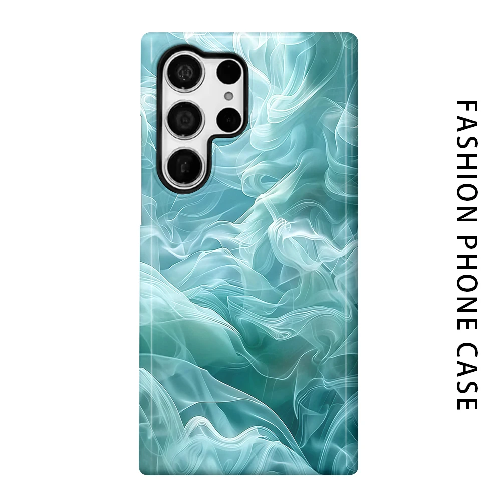 Ocean Flow Phone Case for For Samsung Galaxy S26 S25 S24 S23 S20 FE A56 A36 Ultra Glossy HD Hard Cover Film Shell