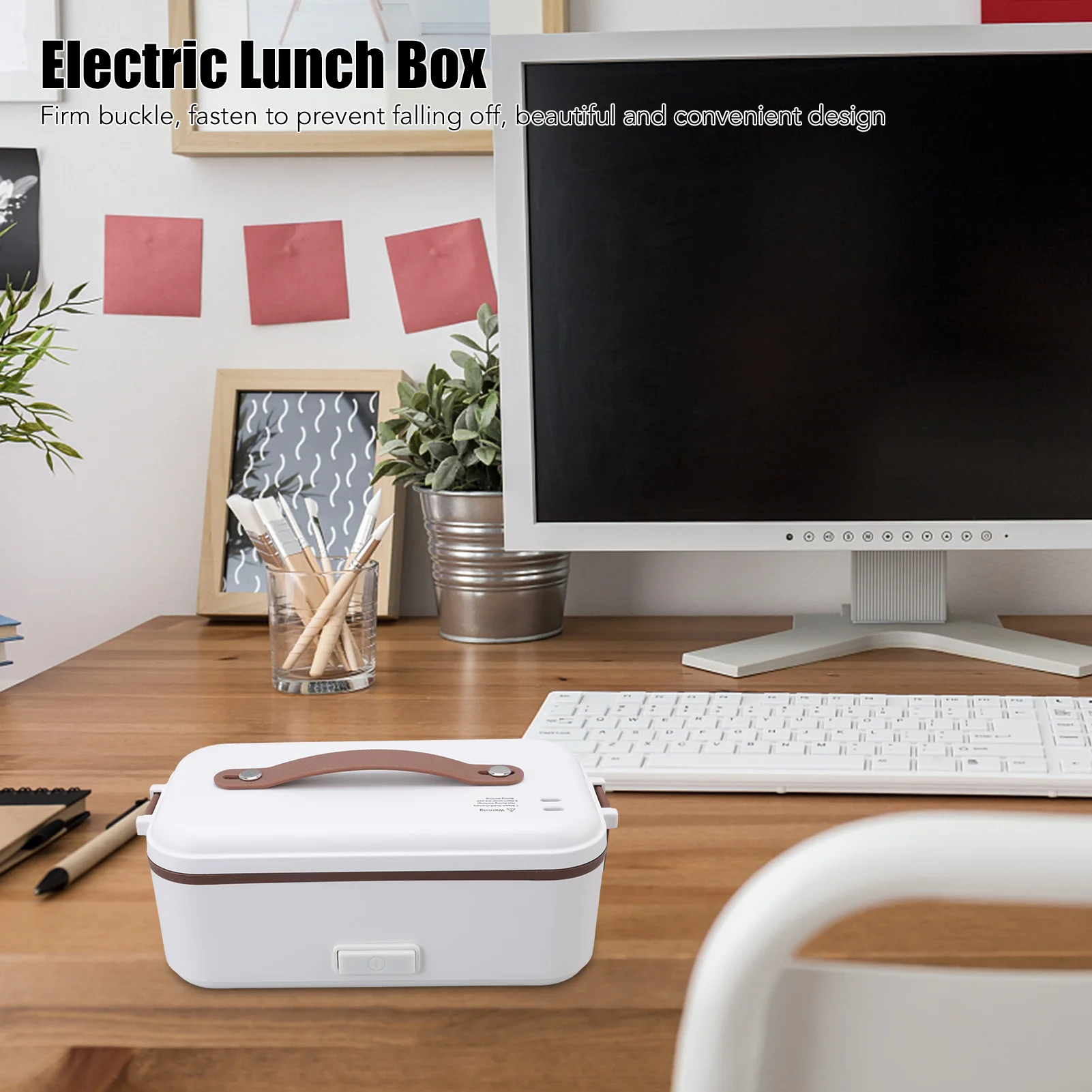 กล่องข้าวกลางวันไฟฟ้าแบบพกพา300วัตต์ความจุสูงกันน้ำแบบพกพาทำความร้อนเร็ว1ชั้นกล่องข้าวกลางวันไฟฟ้า0.4L สำหรับสำนักงาน