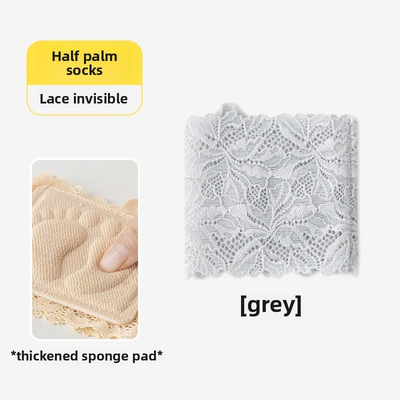 Sommer dünne Spitze unsichtbare Socken Split Toe Vorfuß Socken für Frauen High Heel Hausschuhe Schuhe atmungsaktive Spitzensocken für Halloween – Detail 6