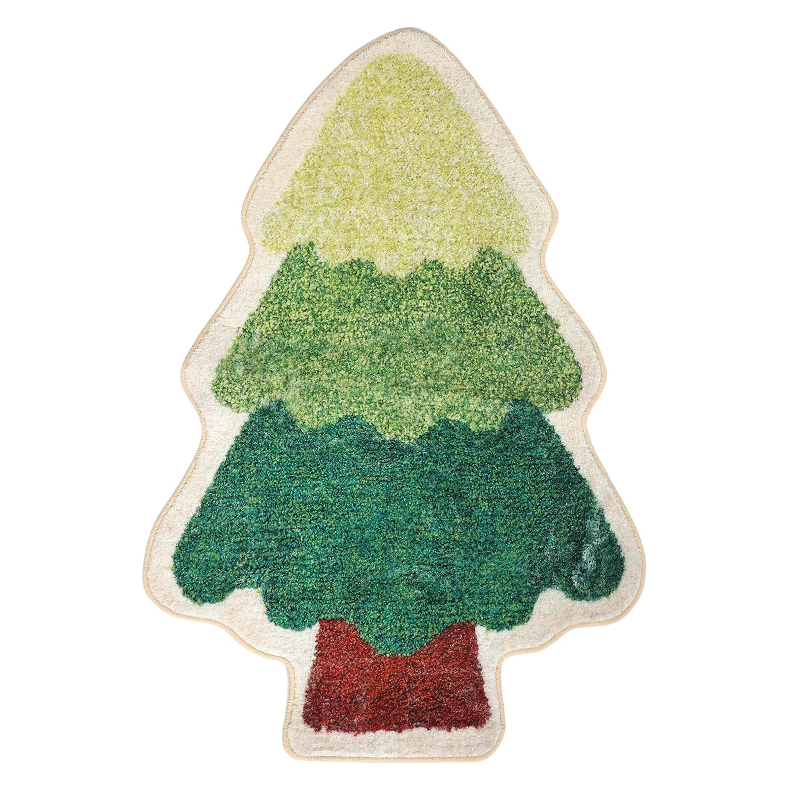 

Soft Christmas Tree Rug with Non-Slip Backing Faux Cashmere Fabric Washable Floor Mat for Bedroom Living Room Entryway