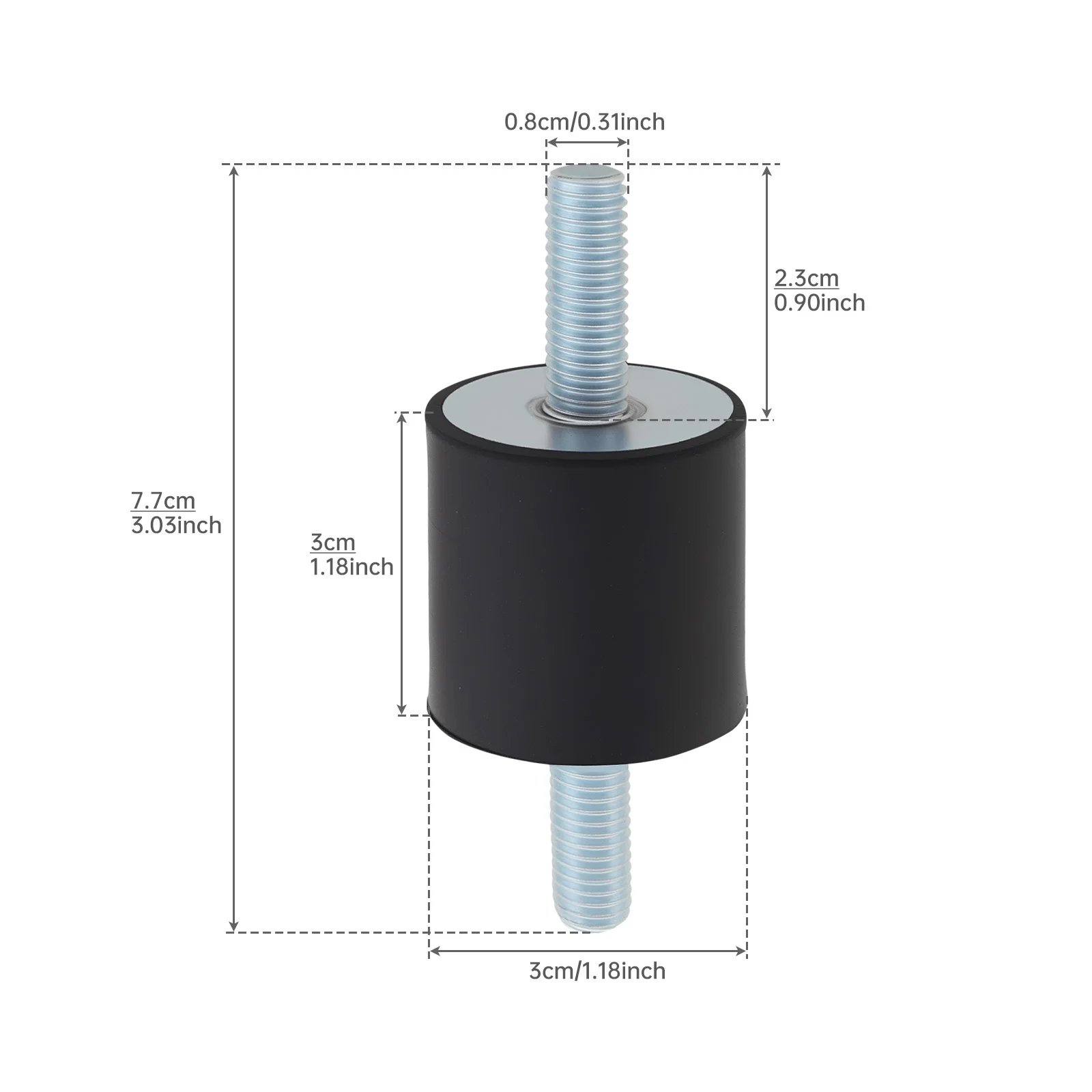1 pc Rubber Anti Vibration Isolator Mount for Air Compressors / Garage Motor / Engines, Cylindrical Vibration Isolation Mount