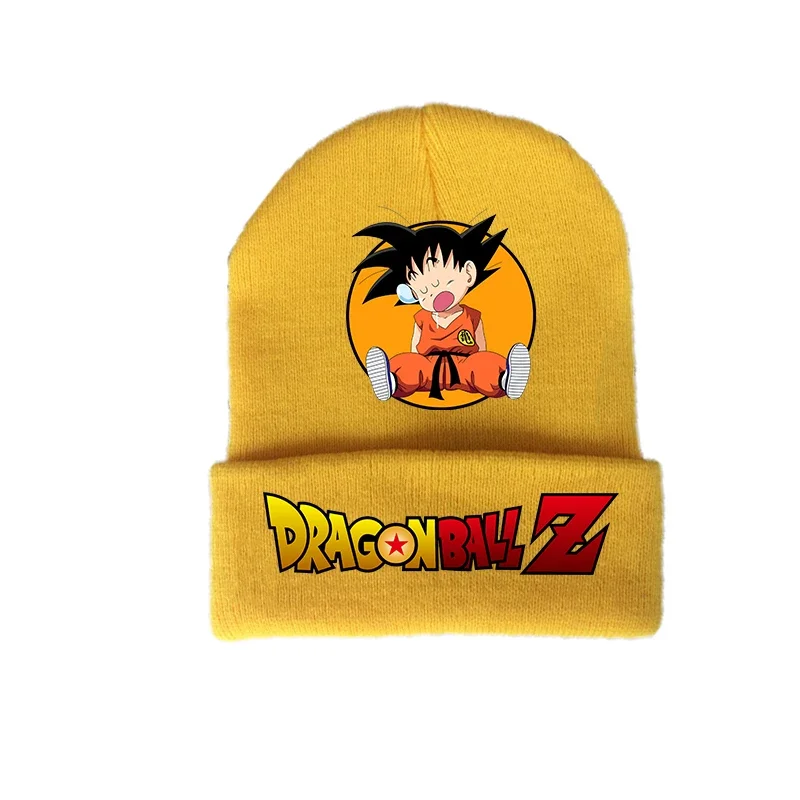 Dragon Ball Z Children Knitted Cap Headgear Boys Autumn Winter Woolen Hat Cartoon Anime Student Bonnet Kids Birthday Cute Gifts