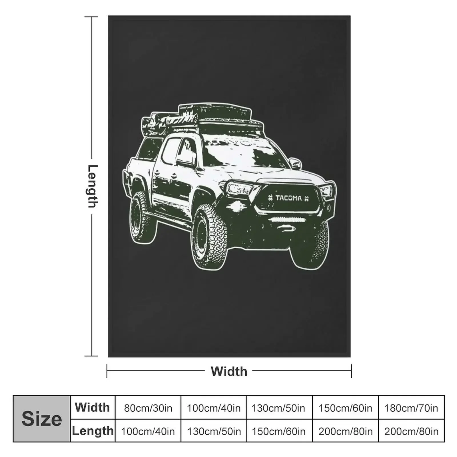 Adventure Tacoma Sketch Throw Blanket couch cozy soft plush fuzzy picnic outdoor blanket