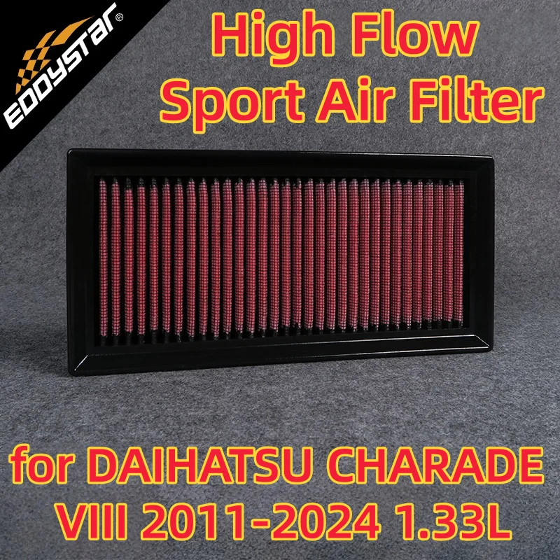 High Flow Sport Air Filter for DAIHATSU CHARADE VIII 2011-2024 1.33L 16V Washable Racing Intake Filters