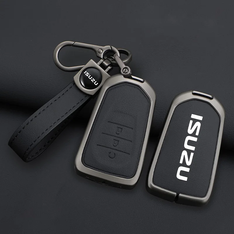 Zinc Alloy Car Remote Key Case Cover Protector Shell For Isuzu New MU-X X Series DMAX D-Max X-Terrain Pickup Truck 2020-2022