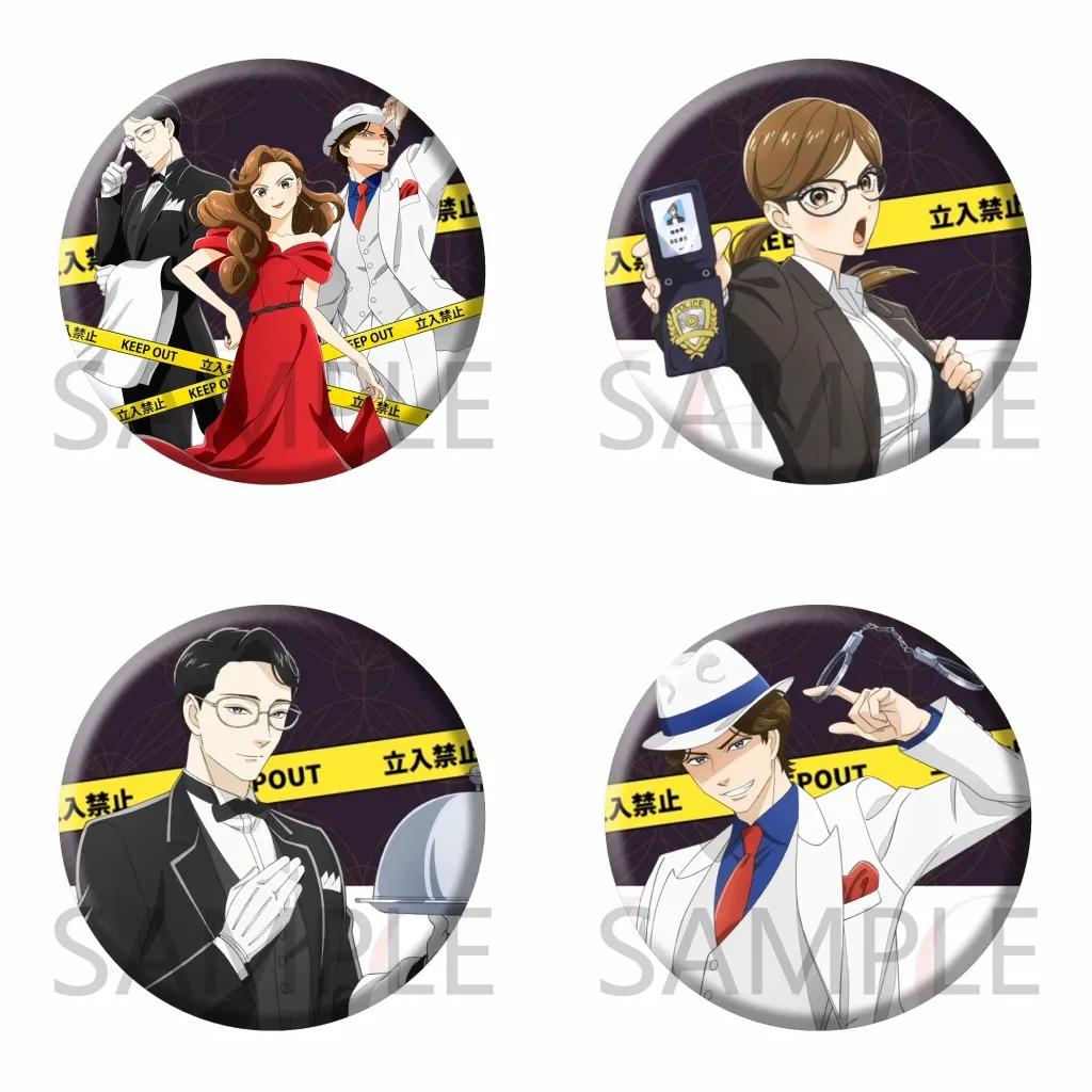 Anime The Dinner Table Detective Pins Nazotoki Wa Dinner No Ato De Badge Cosplay Cartoon Itabag Bedge Button Brooch DADGE Gifts