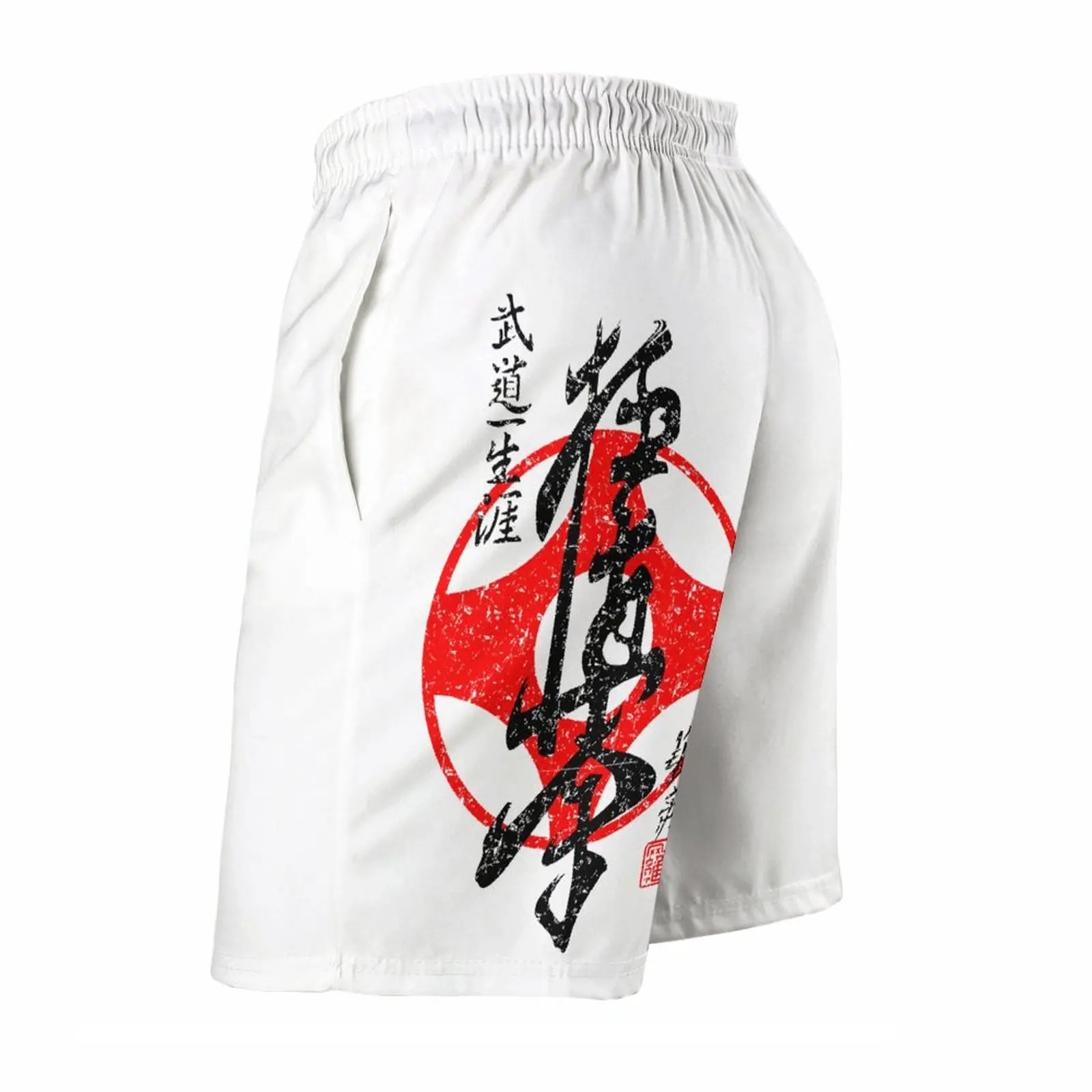 Pantalones informales de playa para hombre, pantalón informal de Anime, Kyokushinkai, kárate, transpirable, de secado rápido, con cordón ajustable,