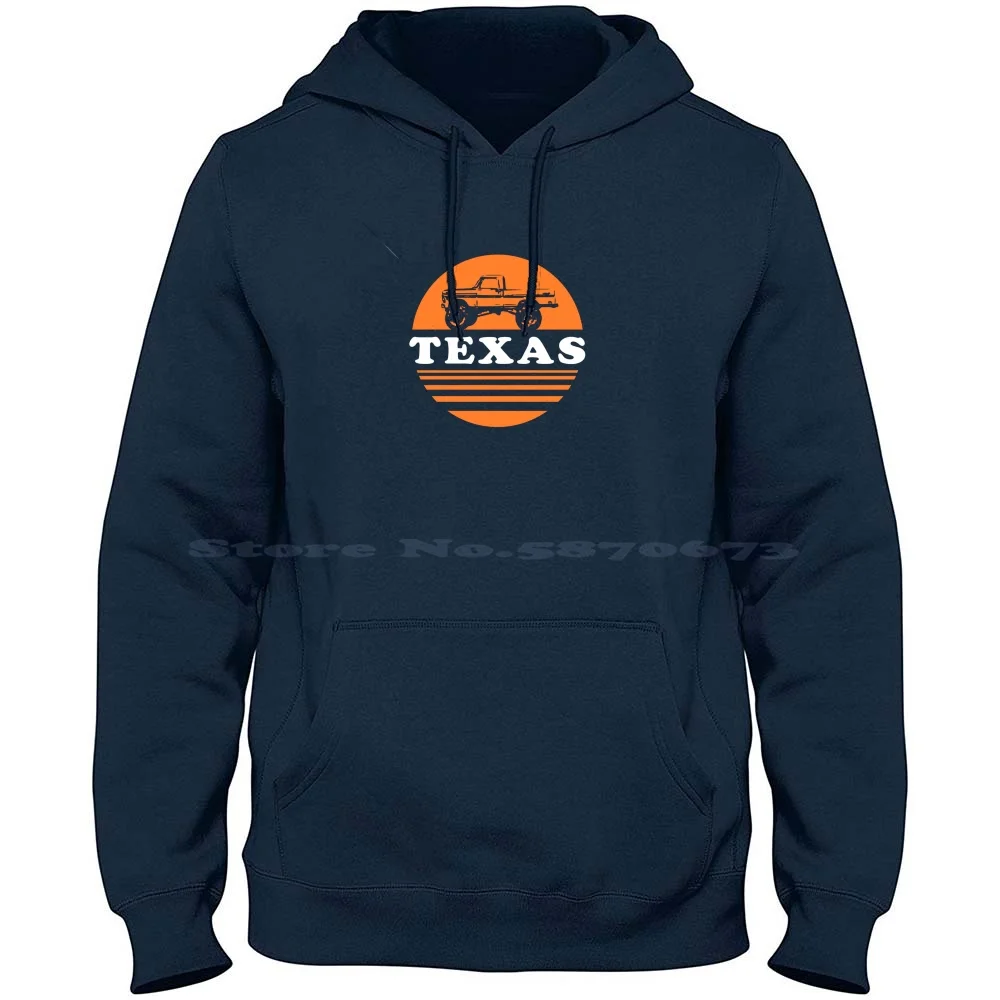 Texas | This Old Truck 100% Pure Cotton Hoodie Tshirt Texas The Lone Star State Vintage Truck Pickup Off Road Big Tires Ram