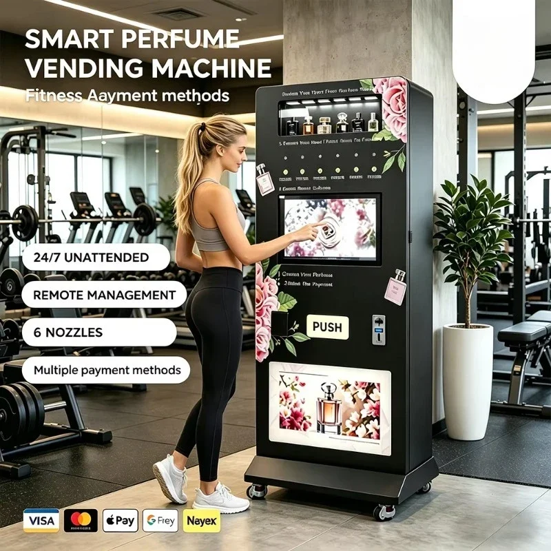 Smart Perfume Sample Spray Machine Self-Service Fragrance Vending Dispenser Maquina Expendedora De Perfume for Hotel Airport