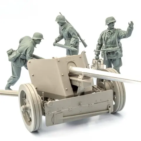 1/16 Skala Gjuten Resin Modellbyggsats WWII Tysk Fältartilleribesättning 4 Figurer Behöver Monteras och Färgläggas Av Sig Själva 10 best sales 1 16 hartsfigurer - №9