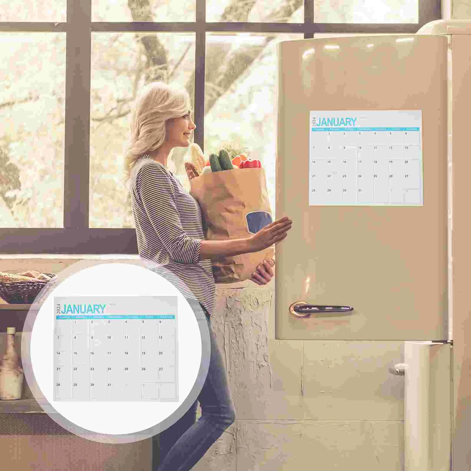 Magnetic Force Wall Calendar Fridge Schedule Monthly Planner Office Advent Calendars Paper Day 2024-2025