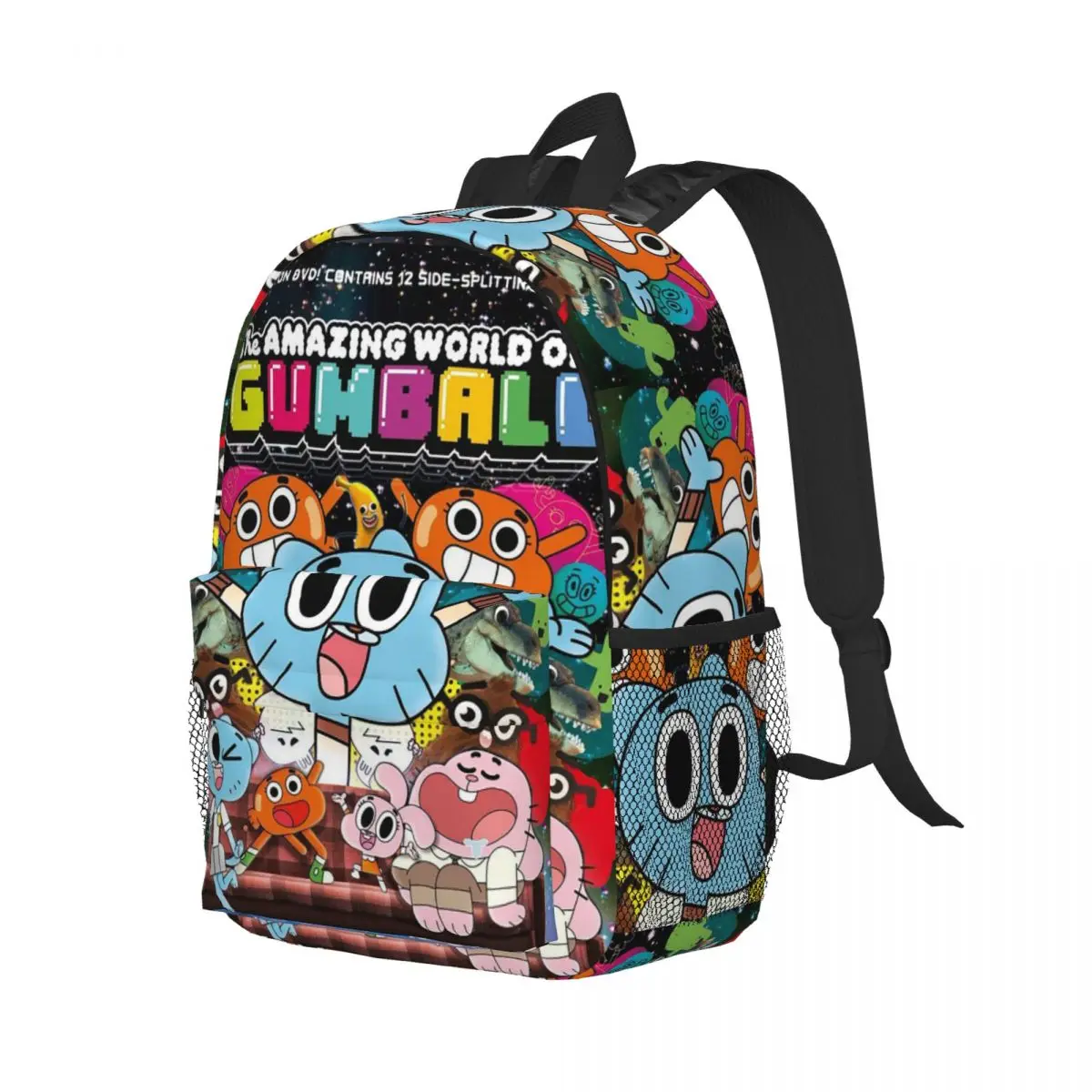 Mochila de dibujos animados del increíble mundo de Gumball, mochila para estudiantes, niños y niñas, bolso escolar para niños, bolsos de hombro para ordenador portátil para hombres y mujeres