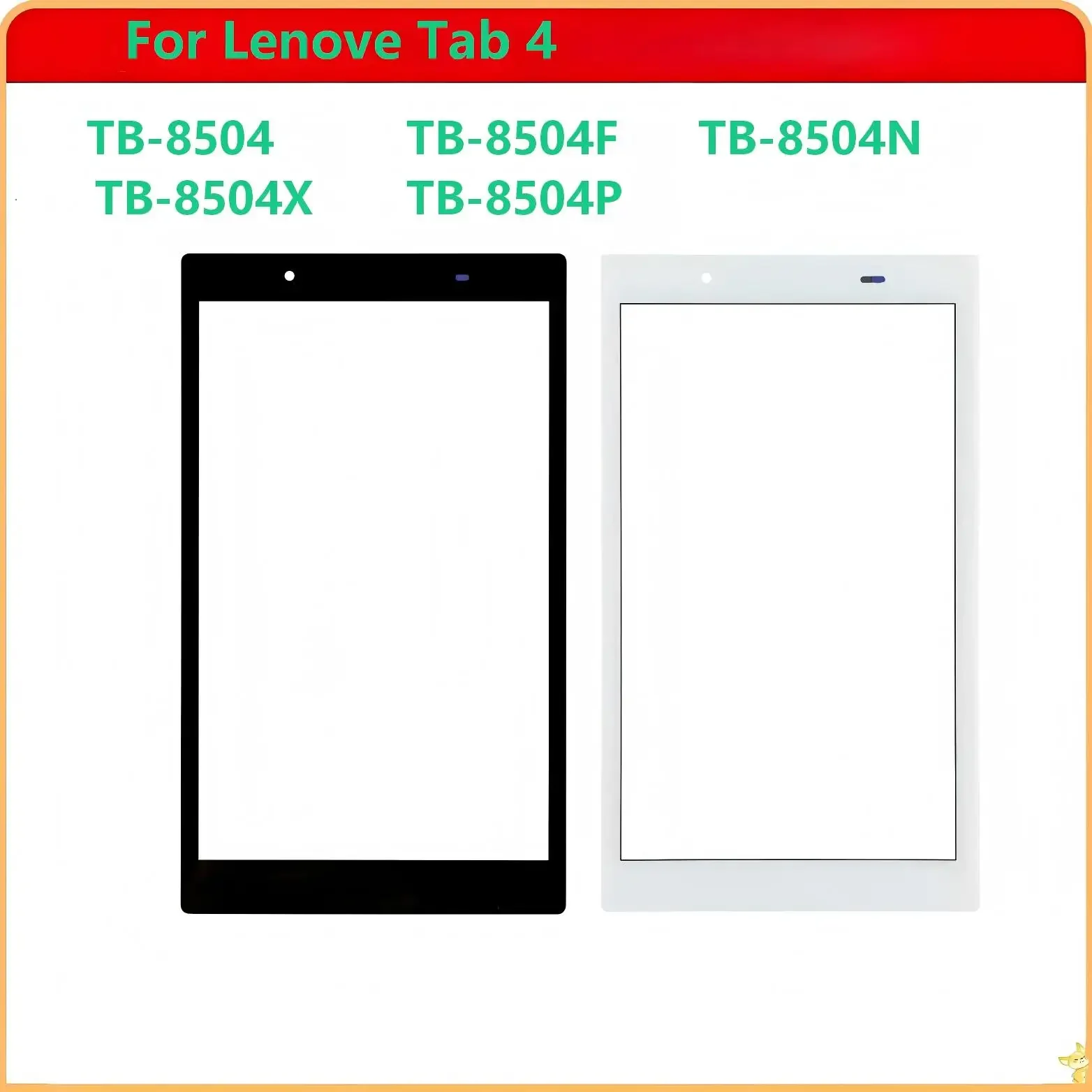 A+ For Lenovo Tab4 TB-8504 TB-8504X TB-8504P TB-8504F TB-8504N Touch Screen Panel Tablet Front Outer LCD Glass Lens With OCA