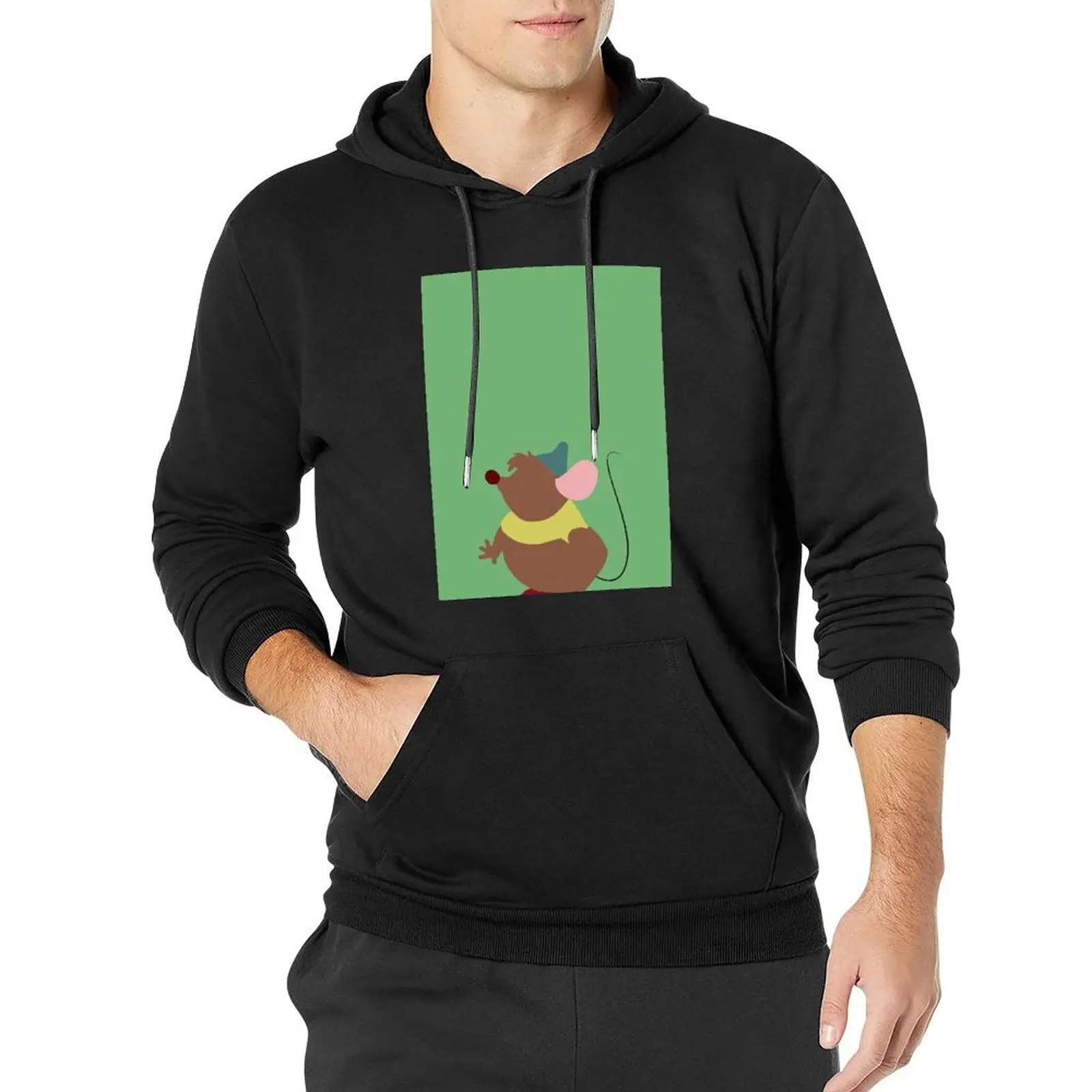 Hungry Little Mouse Pullover Hoodie men wear korean clothes men's coat fashion men graphic hoodie