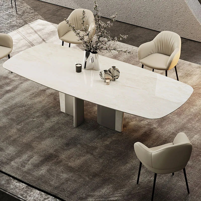 Luxury Restaurant Dining Table Space Saving Modern Center Dining Table Extending Reception Mesas De Comedor Kitchen Furniture