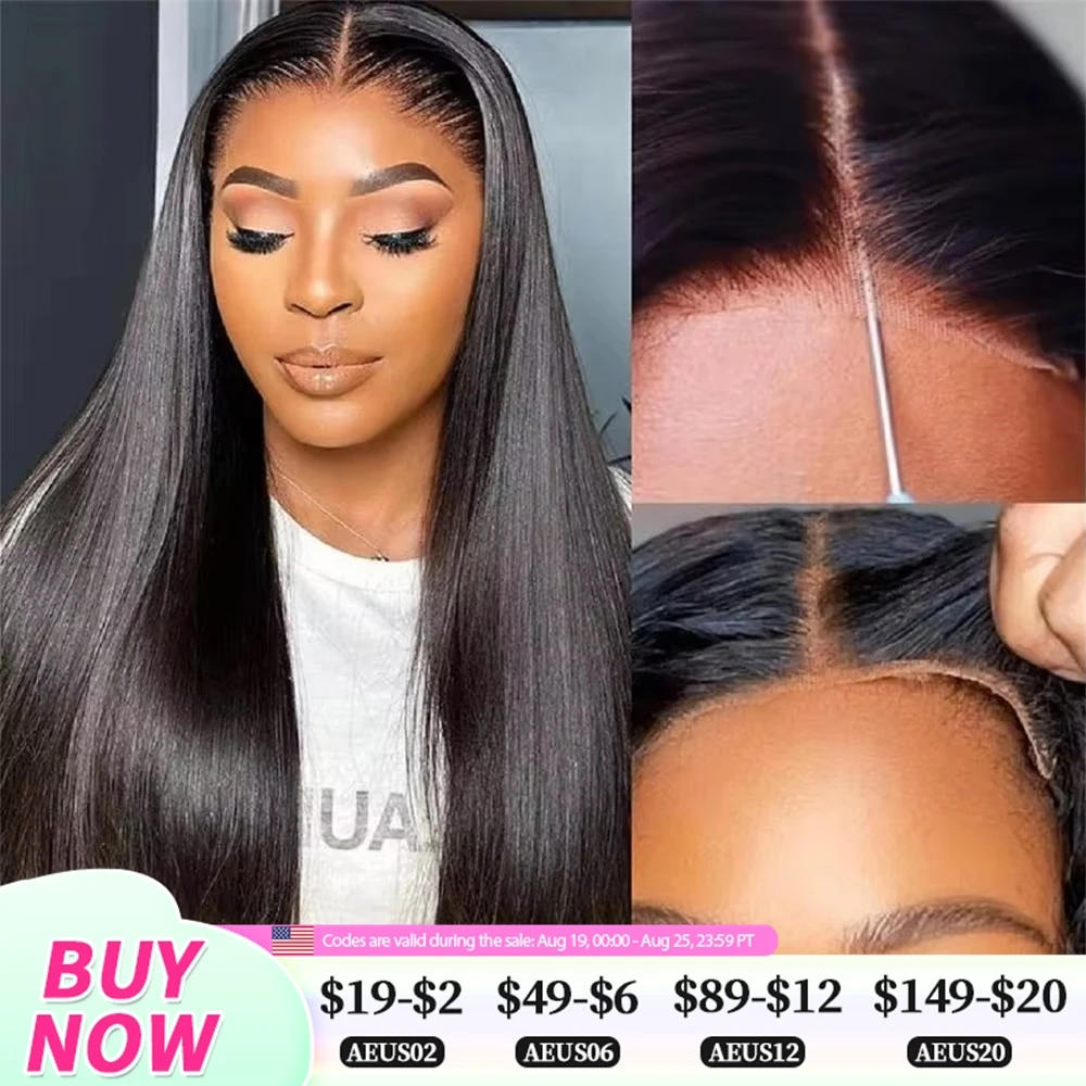 

Glueless Wig Human Hair Ready To Wear Straight 6x4/5x5 Transparent Lace Closure Human Hair Wigs Pre Plucked Lace Frontal Wig