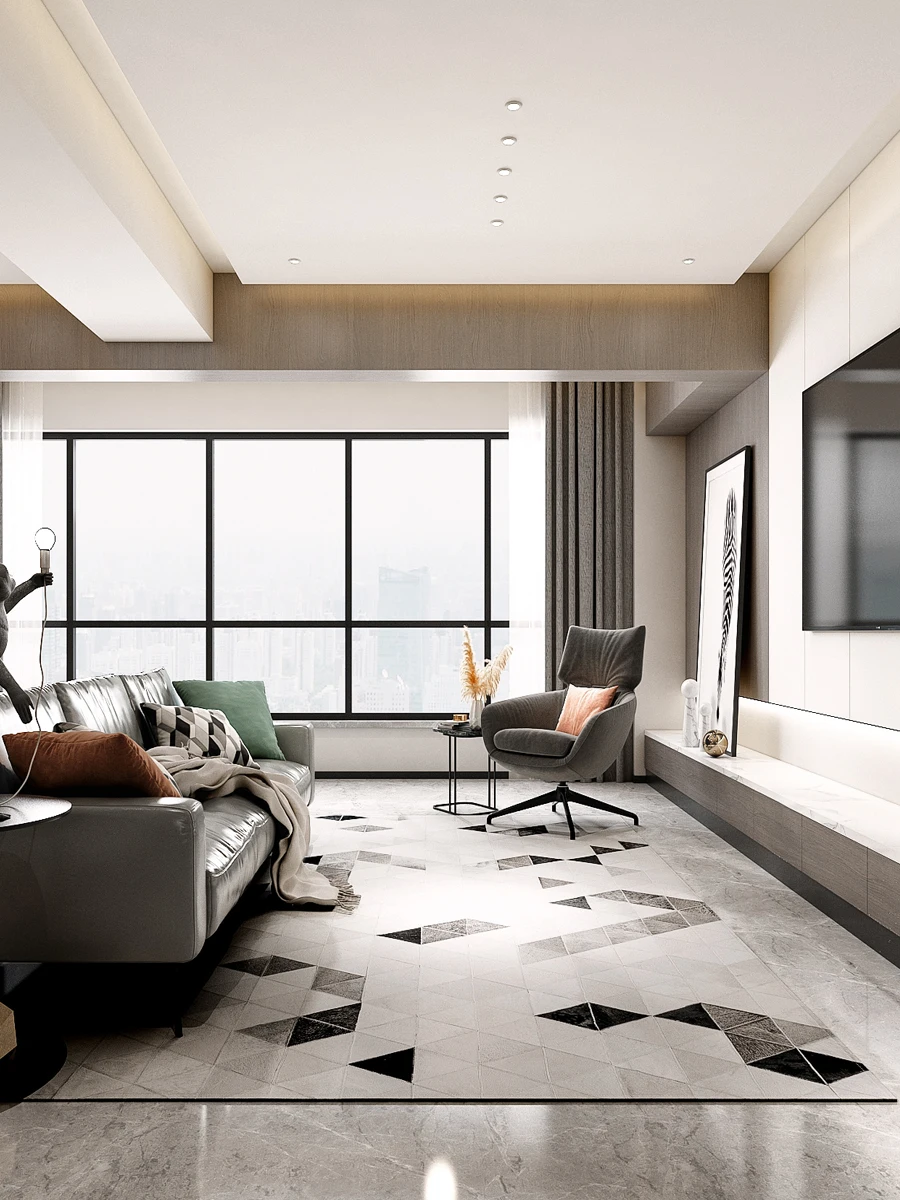 Modern Art Carpet Living Room Simple Morocco Home Sofa Large Rugs 3D Geometry Coffee Table Study Floor Mat Large Bedroom Rug