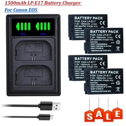 1500mAh LP-E17 LPE17 LP E17 Camera Battery+LED Dual USB Charger for Canon EOS R8 RP 200D 250D M3 M5 M6 750D 760D T6s 800D T8i