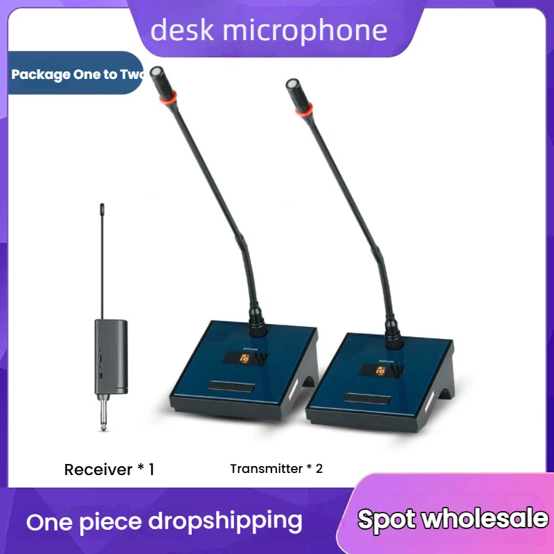 

Беспроводной конференц-микрофон U-образной секции с фиксированной частотой, обучающий настольный микрофон с гусиной шеей