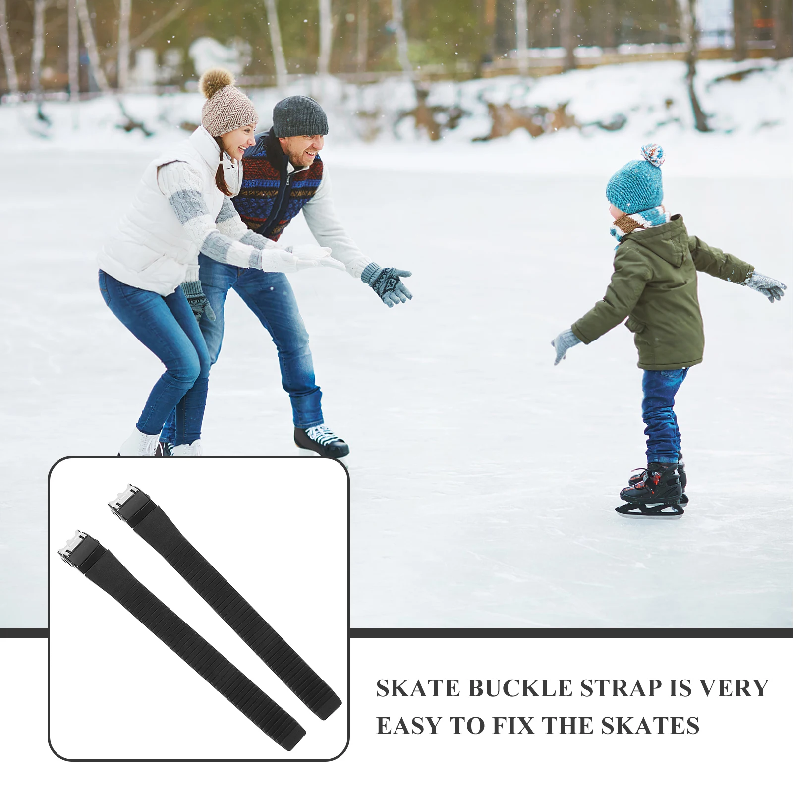 

2 Sets Shoes Buckle Adjustable Strap for Kids Adult Roller Supplies Inline Skate Roller Skate Shoes Straps Replacement