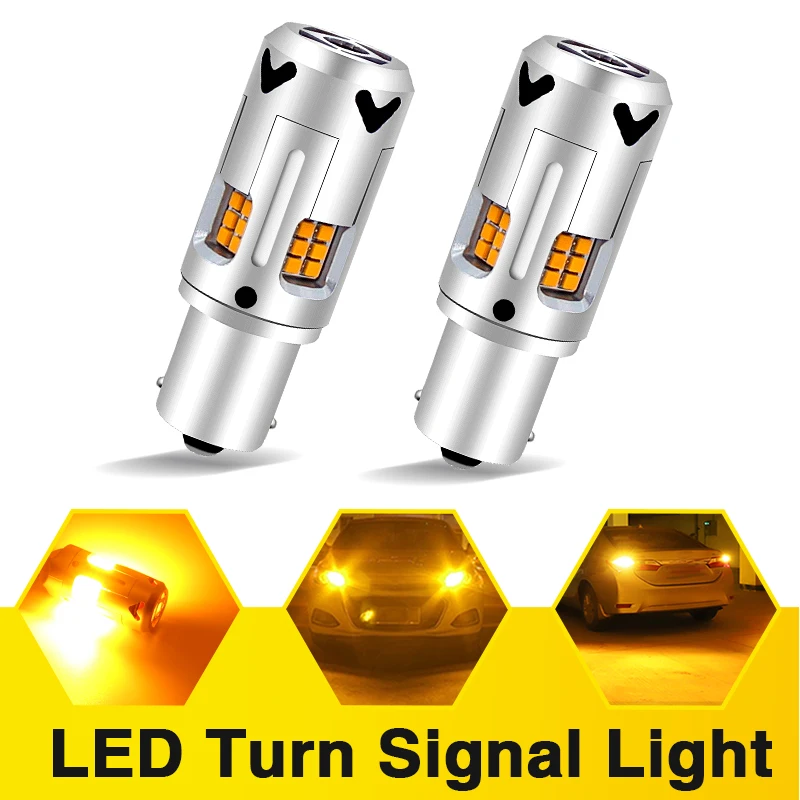 

2PCS BA15S P21W LED Turn Signal Lights 1156 Super Bright White/Yellow Bulbs For Toyota Avensis T27 09-18 For Nissan Juke 10-14