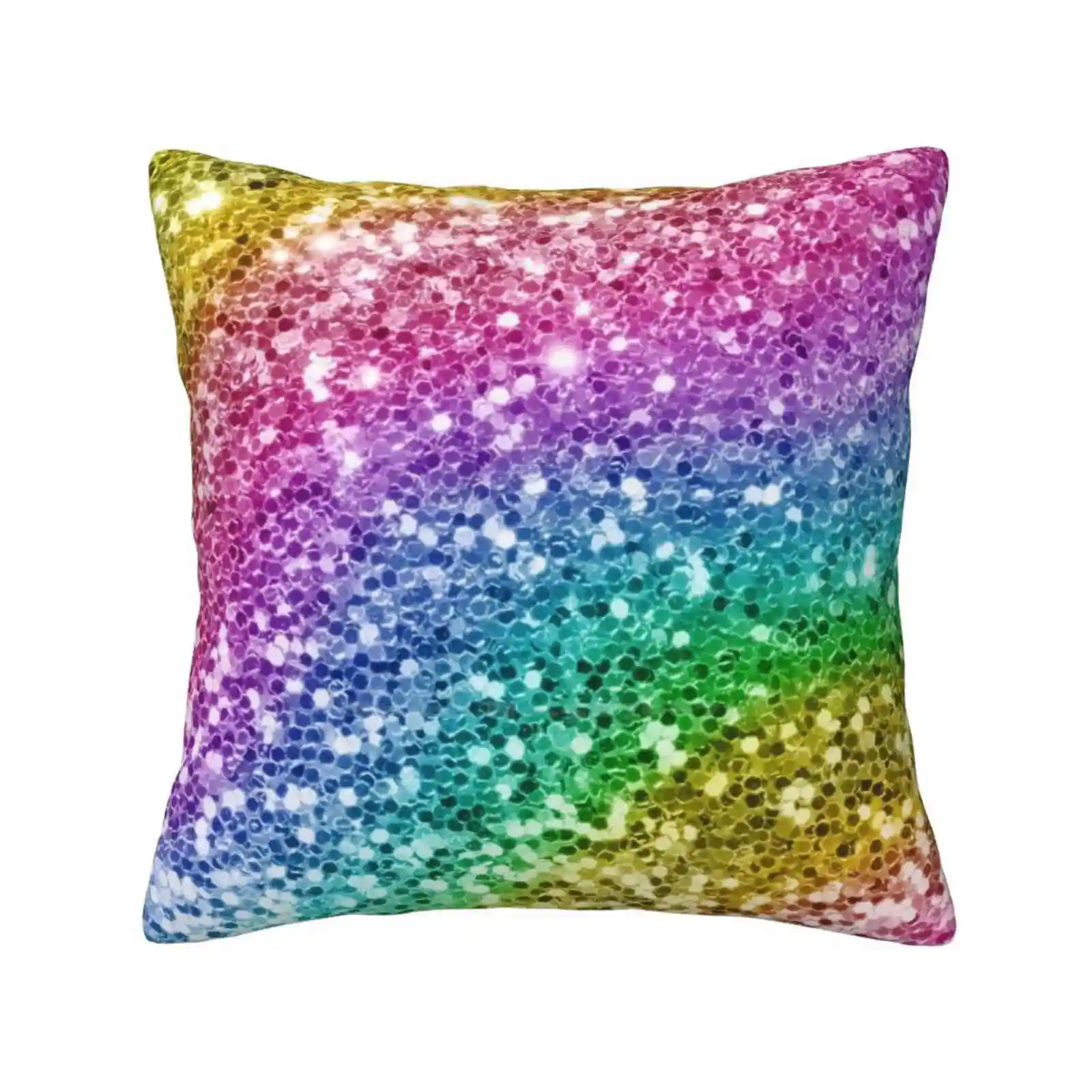 Rainbow Faux Sparkly Sequins Pillow Cover Hug Pillowcase Rainbow Glitter Unicorn Sequins Lgbtq Rainbow Sequin Love Wins Sparkly