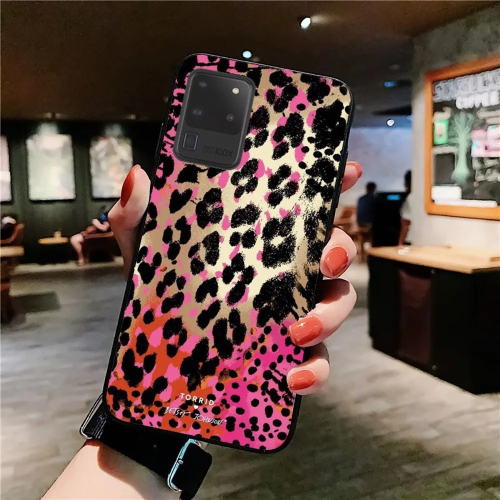 Leopard Print Phone Case For Samsung S 9 10 20 21 22 23 30 23plus Lite Ultra FE S10lite Fundas