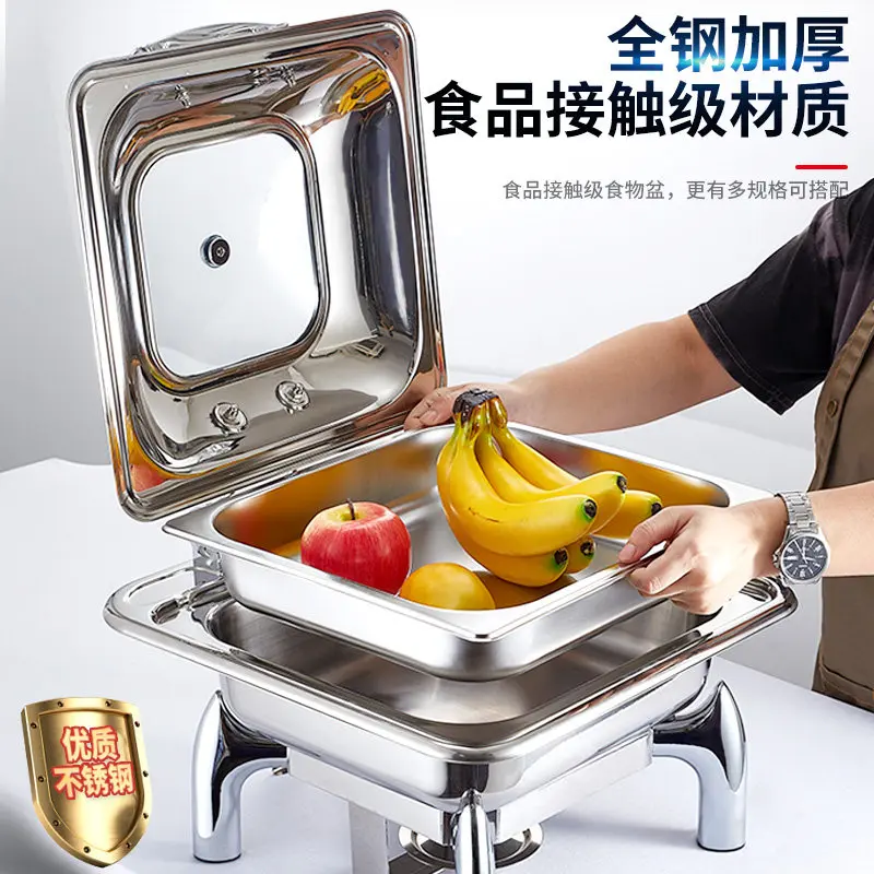 Luxury Stainless Steel Buffet Furnace Electric Heating Buffy Furnace Hotel Insulation Furnace Breakfast  Buffer Hydraulic