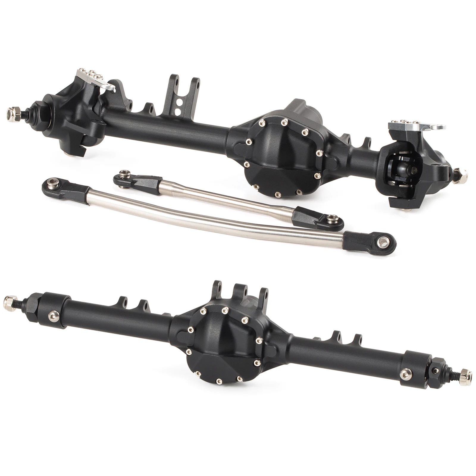CNC Aluminum D44 Offset Straight Axle Set for VS4-10 Origin Pro Ultra Phoenix Chassis Axial SCX10 III 1/10 RC Crawler
