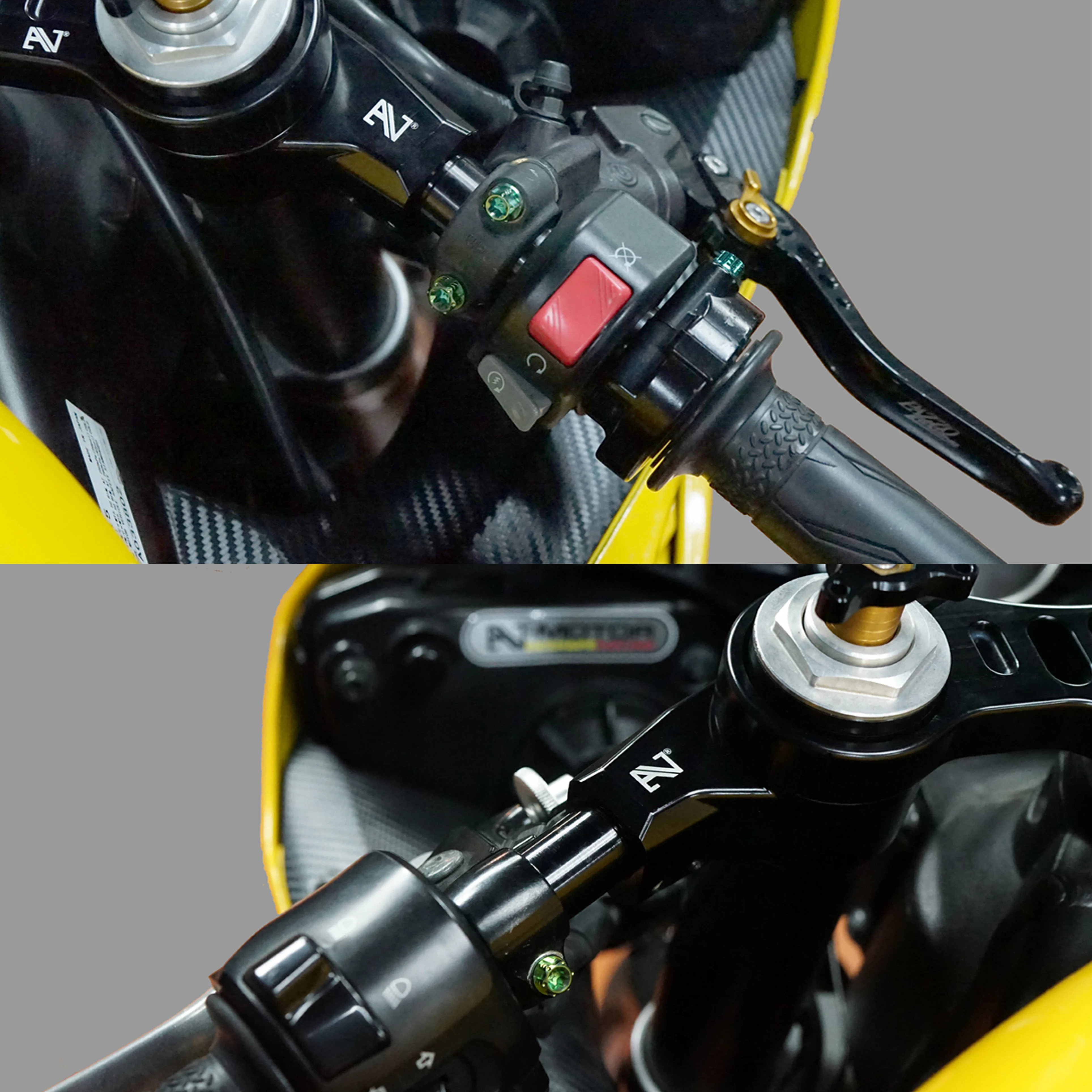 Lightweight CNC Motorcycle Handlebars，Detachable Racing Handlebar for Yamaha YZF-R6 2008-2025，Ergonomic Anti-Slip Grip