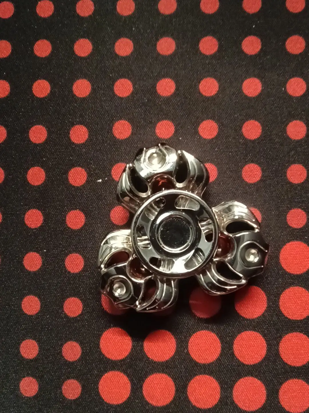 Used EDC KAIS Red Flame Gyro, Steel Sprocket Fidget Spinner