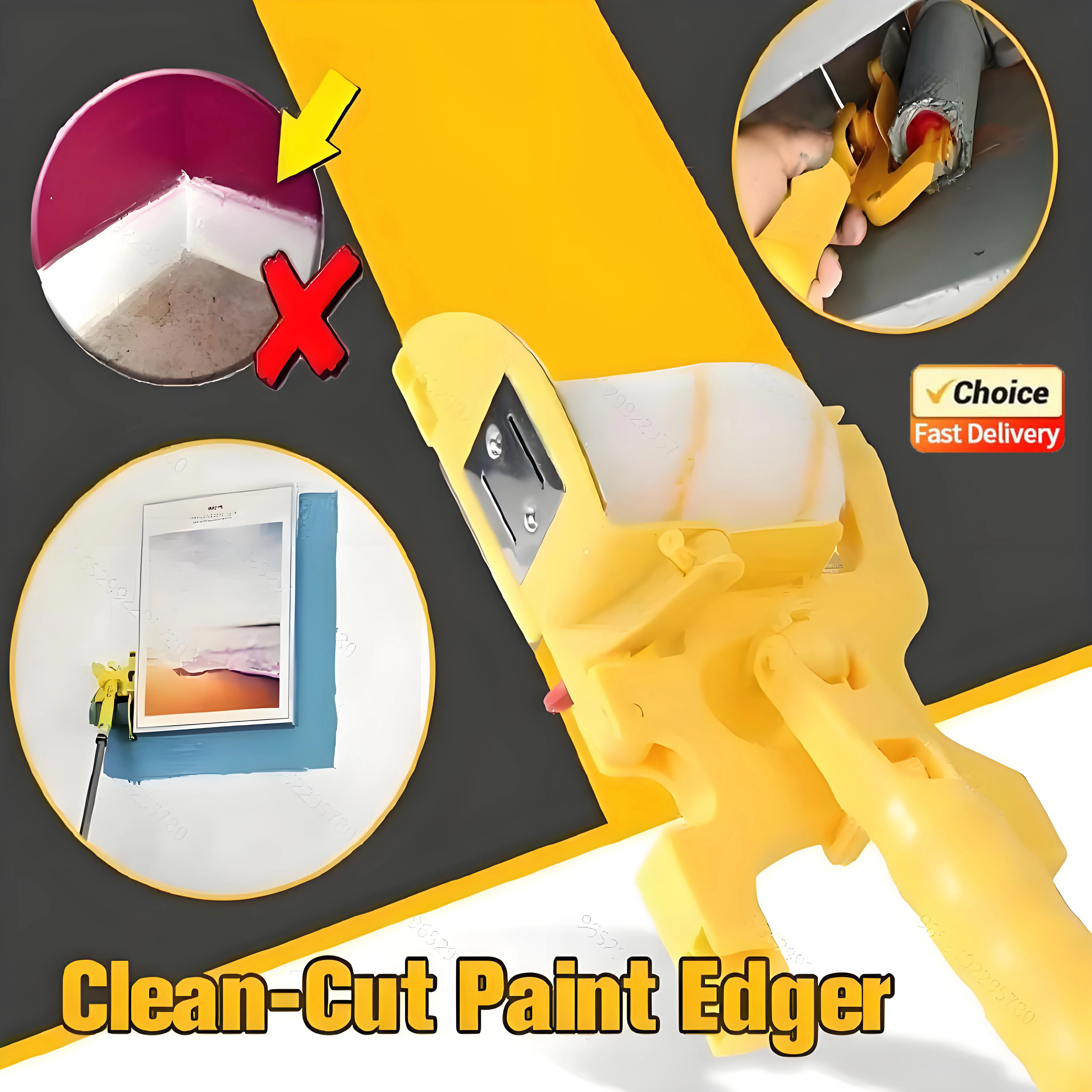 

Paint Edger Roller Brush Kit Plastic Wall Painting Tool Multifunctional Hand Held House Decoration Professional Painting Set