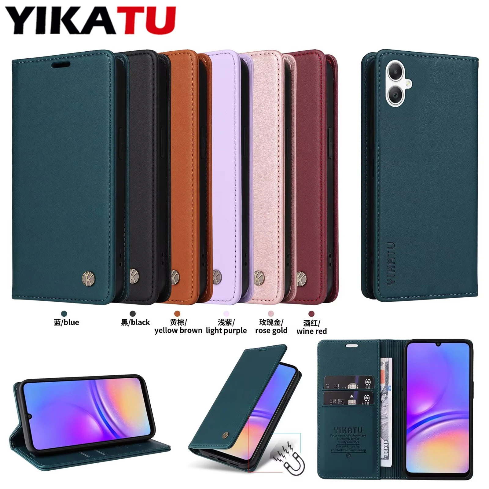 Custodia A Portafoglio Per Samsung Galaxy M80S M70S M62 M60S M56 5G M55 M53 M52 M40S M35 M33 M32 M23 M22 M15 M13 M10 M02 F62 F23 F15