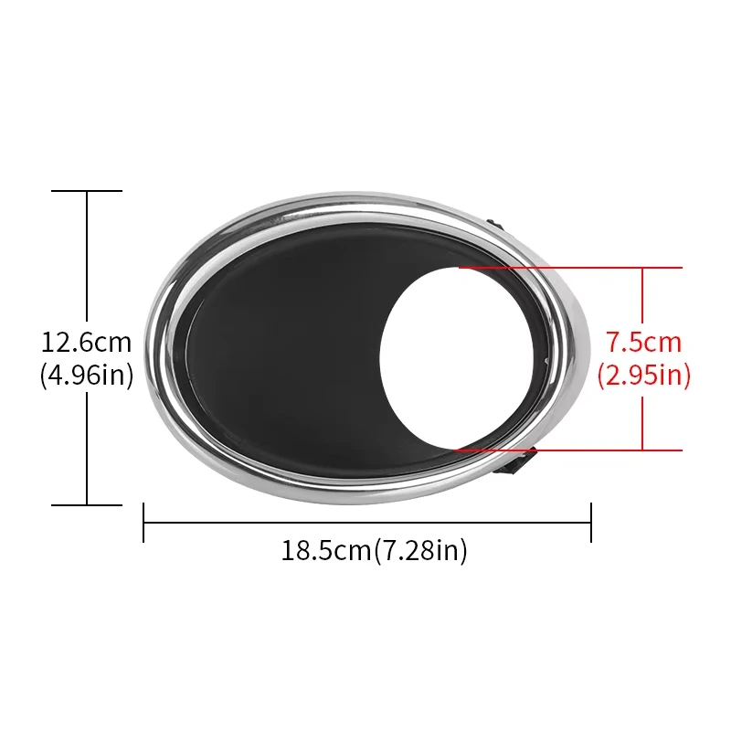 2PCS Chrome Front Fog Light Lamp Cover Insert Trim Foglight Molding Garnish Accent Frame For Nissan Qashqai J11 2014-2017