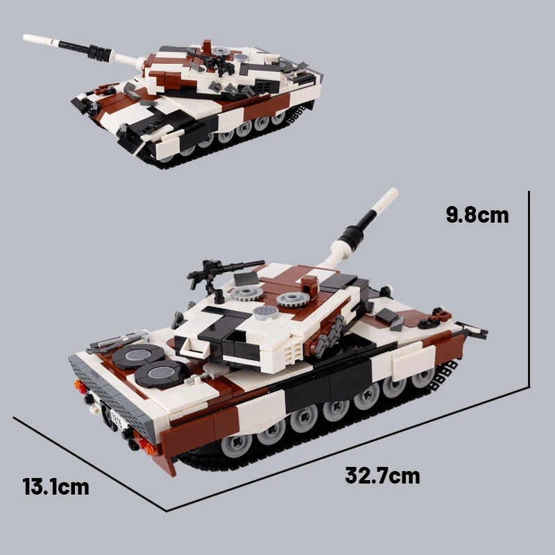 Military Vehicles Soviet T-34 Medium Tank Building Blocks Leopard 2 Main Battle Tank Germsn Soldier Armored Car Mini Models Toys