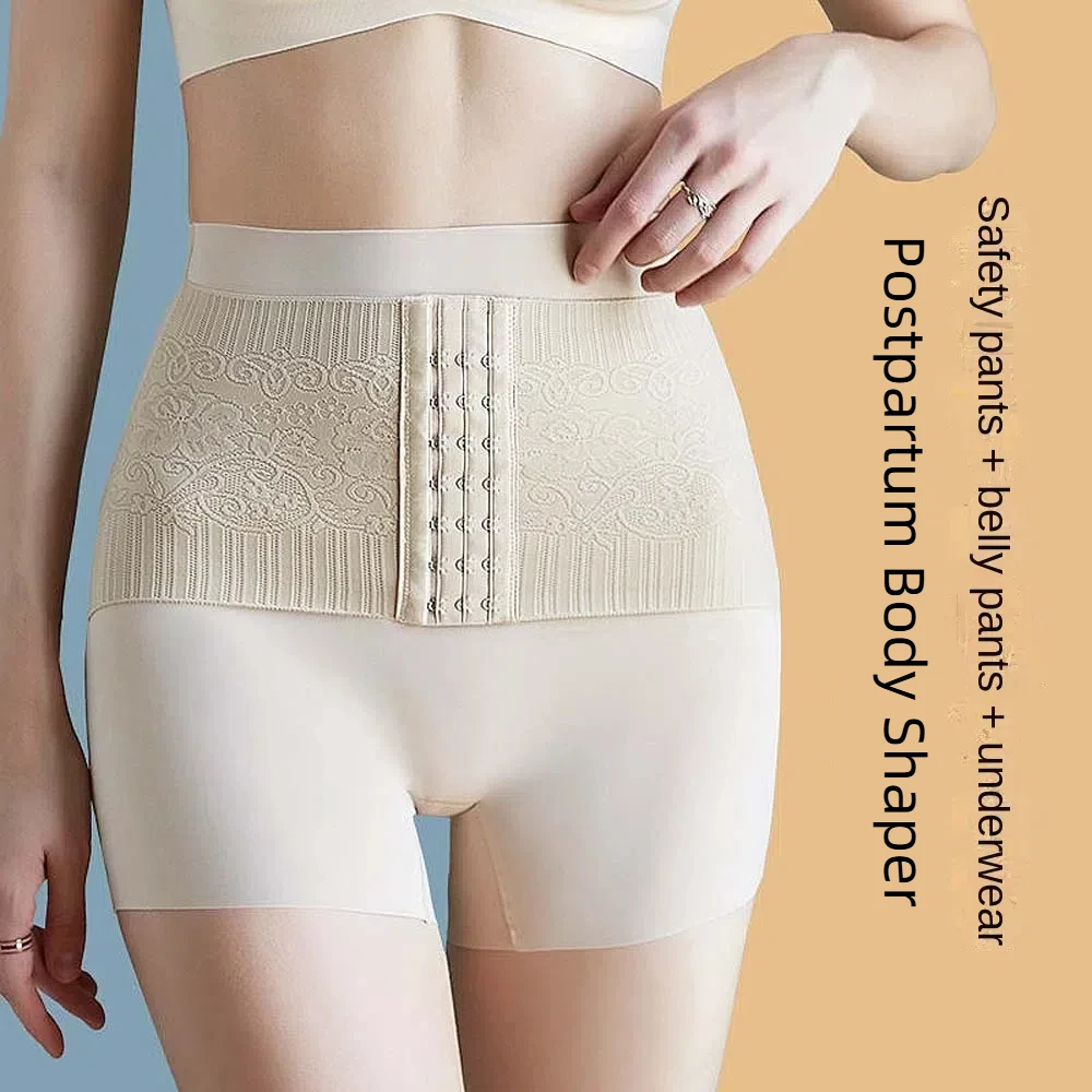 

High Waist Slimming Shaping Panties Buckle Waist Trainer Tummy Control Underwear Underpants Shapewear Postpartum Body Shaper