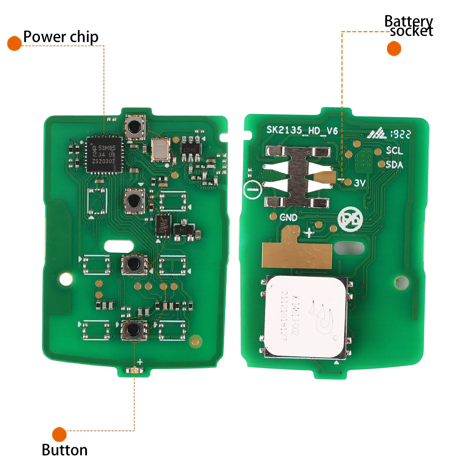 AUTEL IKEYHD004AL Hon-da 4 أزرار مفتاح ذكي عالمي 5 قطعة/الوحدة