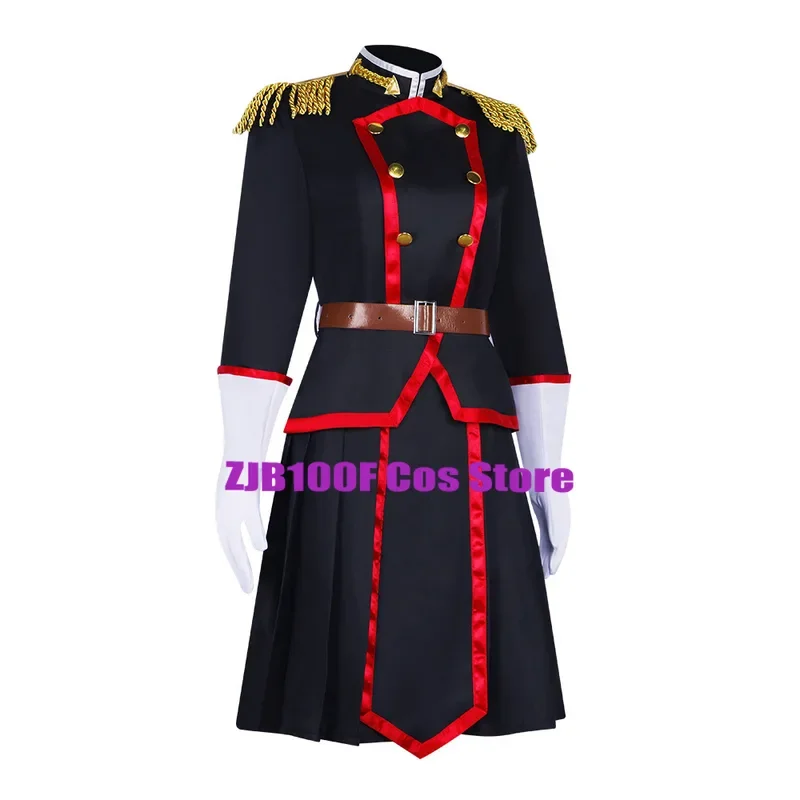 Uzen-Disfraz de Anime para mujer, traje de Cosplay sin esclavo, falda, peluca, traje de fiesta, ropa de juego de rol