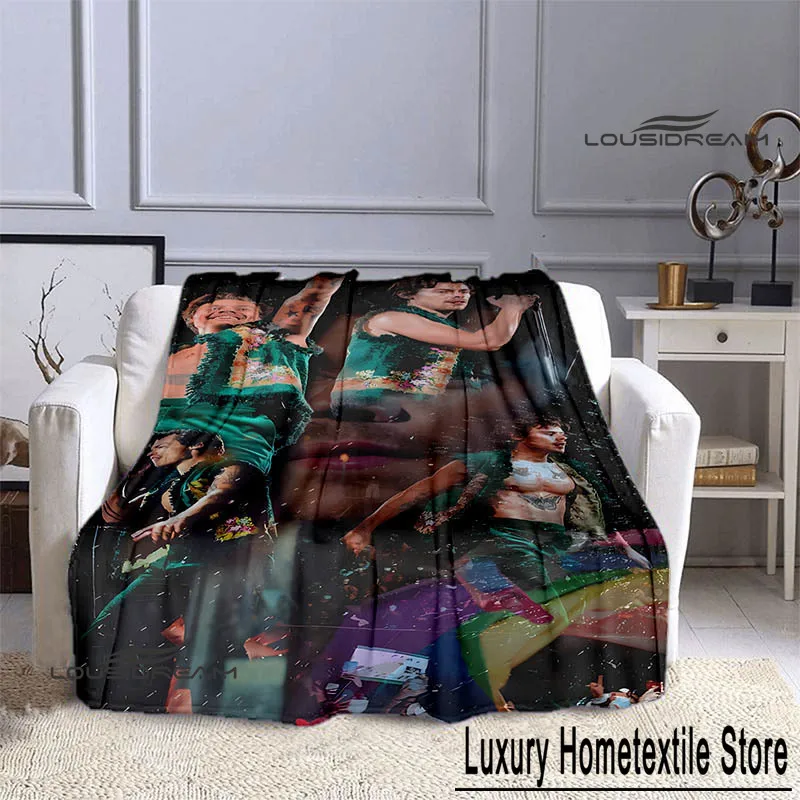 Singer H-Harry-Styles printed blanket picnic blankets Flange warm blanket Soft and comfortable blanket bed linings birthday gift