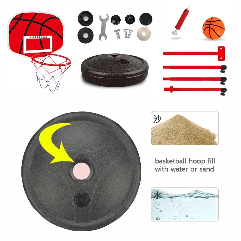 Toddler Adjustable Basketball Hoop 63-150CM Stand Rack for Kids Baby Outdoor Indoor Ball Sport Backboard Rim Shoot Children Toy