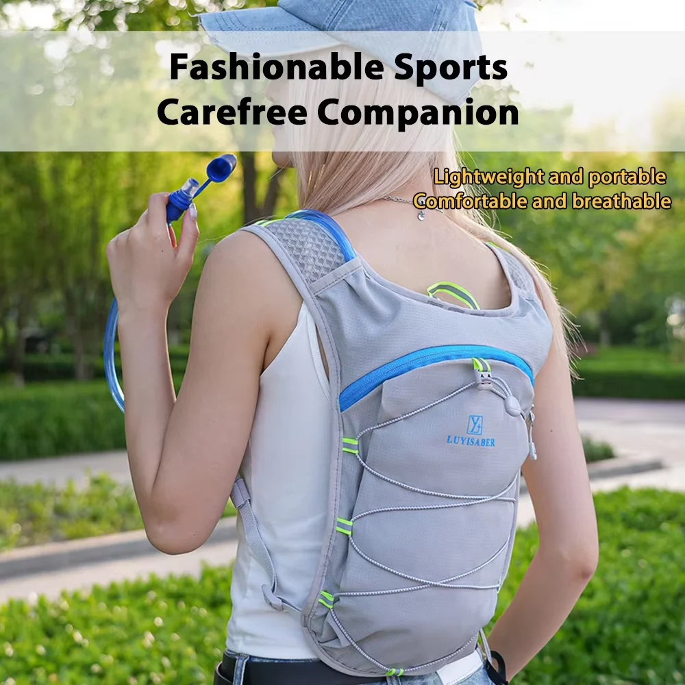 NEWBOLER Breathable Hydration Vest Trail Running กระเป๋าเป้สะพายหลังน้ําหนักเบาขี่จักรยาน Run Jogging Marathon กระเป๋าเป้สะพายหลังขี่ปีนเขากระเป๋า