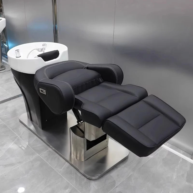 Stainless Steel Luxury Shampoo Chair Hair Salon Shampouineuse Stool for Hair Wash Furniture